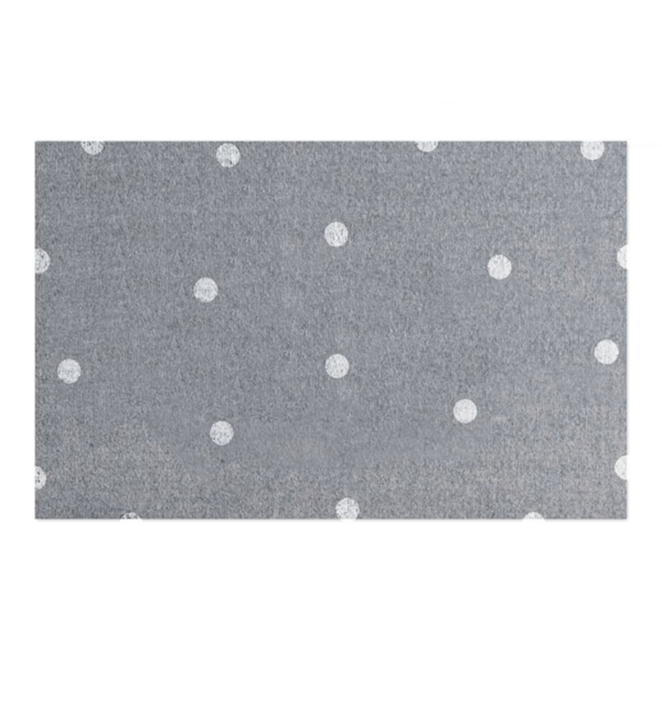 Fußmatte grau mit weiße Punkten Eulenschnitt